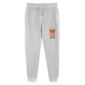 LGBT Tier Huhn Regenbogen - Stanley/Stella Teenager Bio Jogginghose Mini Mover  - Grau meliert - Vorne