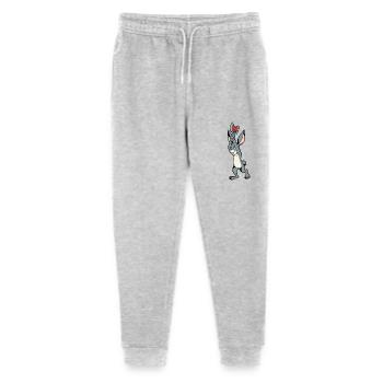 Axt werfender Hase - Axtwerfen - Stanley/Stella Teenager Bio Jogginghose Mini Mover  - Grau meliert - Vorne