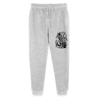 Tatouage vintage Tribal Lines Style Chat - Pantalon de jogging bio Mini Mover Stanley/Stella Ado  - gris chiné - Devant