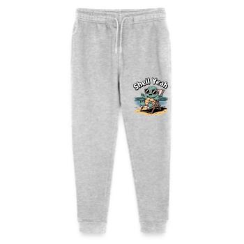 Coquillage Mignon Tortue Amoureux Jeu de mots Drôle Animal - Pantalon de jogging bio Mini Mover Stanley/Stella Ado  - gris chiné - Devant
