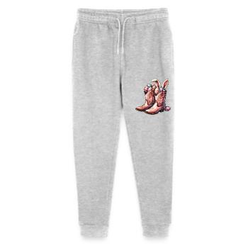 Easter Retro Cowboy Boots with Eggs - Stanley/Stella Mini Mover Teen Organic Jogging Trousers  - heather grey - Front