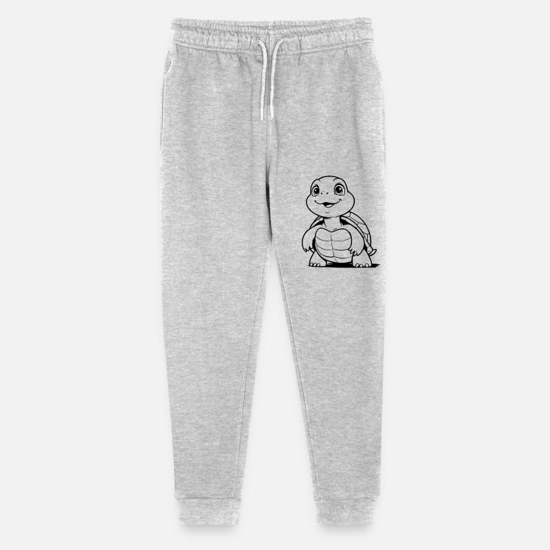 Cute turtle as vector illustration - Stanley/Stella Mini Mover Teen Organic Jogging Trousers  - heather grey
