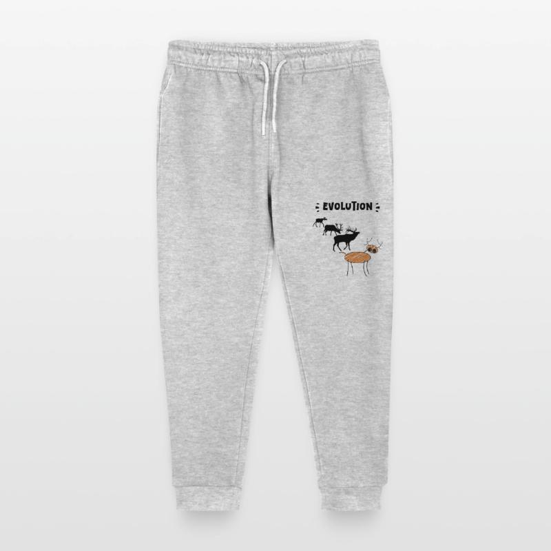 Deer Evolution – Funny Stages of Evolution. Stanley/Stella Mini Mover Teen Organic Jogging Trousers 