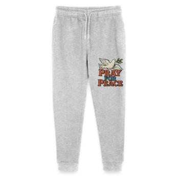 Symbole de la colombe de prière pour la paix - Pantalon de jogging bio Mini Mover Stanley/Stella Ado  - gris chiné - Devant