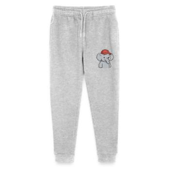 Éléphant avec bonnet rouge – Cute Street Style - Pantalon de jogging bio Mini Mover Stanley/Stella Ado  - gris chiné - Devant