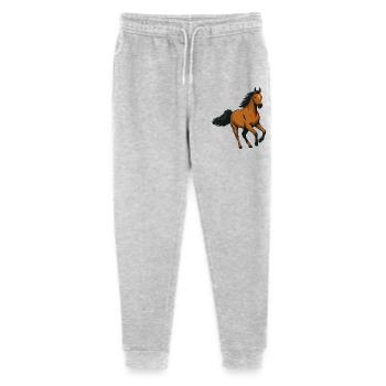 Étalon ambré au galop - Pantalon de jogging bio Mini Mover Stanley/Stella Ado  - gris chiné - Devant