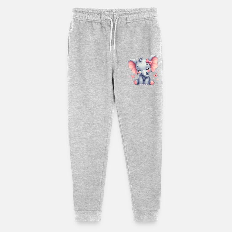 Bébé éléphant - Pantalon de jogging bio Mini Mover Stanley/Stella Ado  - gris chiné