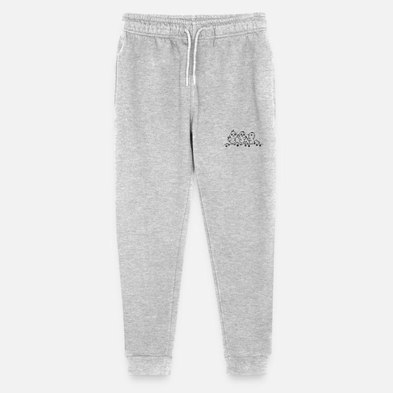 Trois petits poussins de Pâques - Pantalon de jogging bio Mini Mover Stanley/Stella Ado  - gris chiné