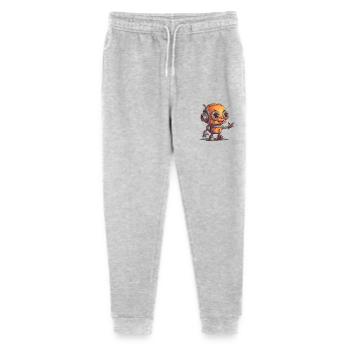 Cute waving robot technology friend - Stanley/Stella Mini Mover Teen Organic Jogging Trousers  - heather grey - Front