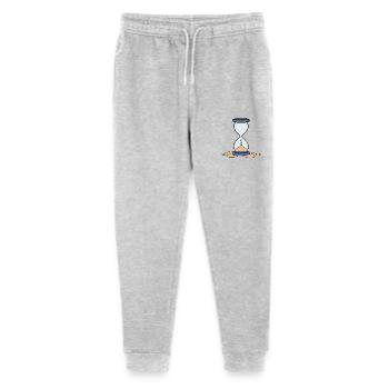 Sanduhr leer Zeit zuende Geduld - Stanley/Stella Teenager Bio Jogginghose Mini Mover  - Grau meliert - Vorne