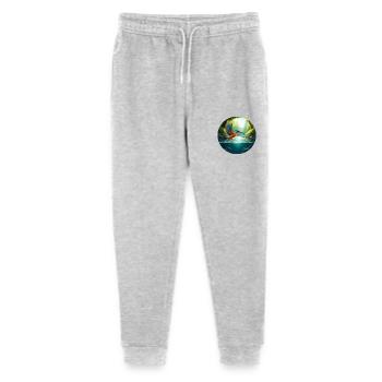 Kingfisher flies above stream - Stanley/Stella Mini Mover Teen Organic Jogging Trousers  - heather grey - Front