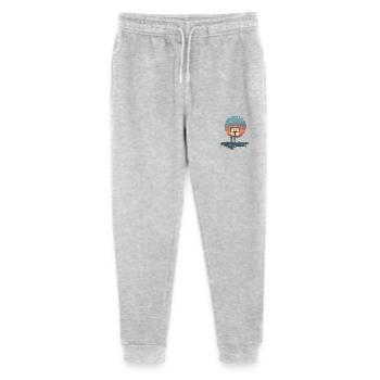 Städtischer Sonnenuntergang Basketball Motiv - Stanley/Stella Teenager Bio Jogginghose Mini Mover  - Grau meliert - Vorne