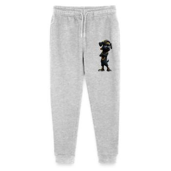 Chien streetwear avec chaîne en or - Pantalon de jogging bio Mini Mover Stanley/Stella Ado  - gris chiné - Devant