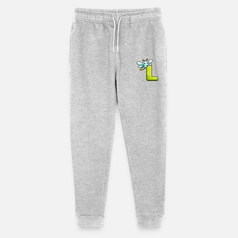 L pour Libellule - Pantalon de jogging bio Mini Mover Stanley/Stella Ado  - gris chiné