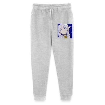 Frieren selbstgezeichnet, Anime Frieren Portrait - Stanley/Stella Teenager Bio Jogginghose Mini Mover  - Grau meliert - Vorne