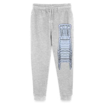 Stacked Plastic Monobloc Chairs - Stanley/Stella Mini Mover Teen Organic Jogging Trousers  - heather grey - Front
