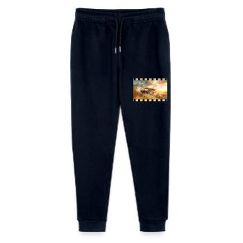 Retro muscle car in cinematic action - Stanley/Stella Mini Mover Teen Organic Jogging Trousers  - navy - Front