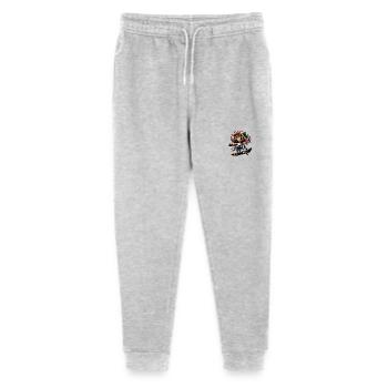 Freche Skater-Giraffe mit Skateboard - Stanley/Stella Teenager Bio Jogginghose Mini Mover  - Grau meliert - Vorne