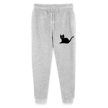 black cat - Stanley/Stella Mini Mover Teen Organic Jogging Trousers  - heather grey - Front