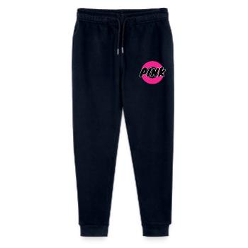 PINK logo in a circle - Stanley/Stella Mini Mover Teen Organic Jogging Trousers  - navy - Front