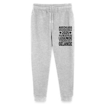 Volksschule Abschluss 2025 Legende Gelände - Stanley/Stella Teenager Bio Jogginghose Mini Mover  - Grau meliert - Vorne