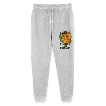 Plants Are Friends – Vegan Cat - Stanley/Stella Teenager Bio Jogginghose Mini Mover  - Grau meliert - Vorne