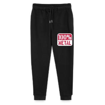 100% Percent Heavy Metal Music Stamp Text Logo - Stanley/Stella Mini Mover Teen Organic Jogging Trousers  - black - Front