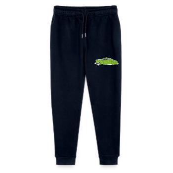 Hot Rod Custom Car grün, Design von Mondwinkel - Stanley/Stella Teenager Bio Jogginghose Mini Mover  - Navy - Vorne