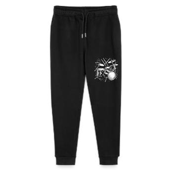 Drums Drummer Destroy Silence Rockband. - Stanley/Stella Mini Mover Teen Organic Jogging Trousers  - black - Front