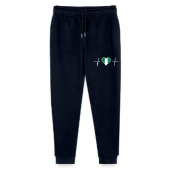 Nigeria Flag Heartbeat - Stanley/Stella Mini Mover Teen Organic Jogging Trousers  - navy - Front