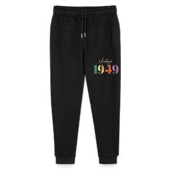 Vintage 1949 Floral - Stanley/Stella Mini Mover Teen Organic Jogging Trousers  - black - Front