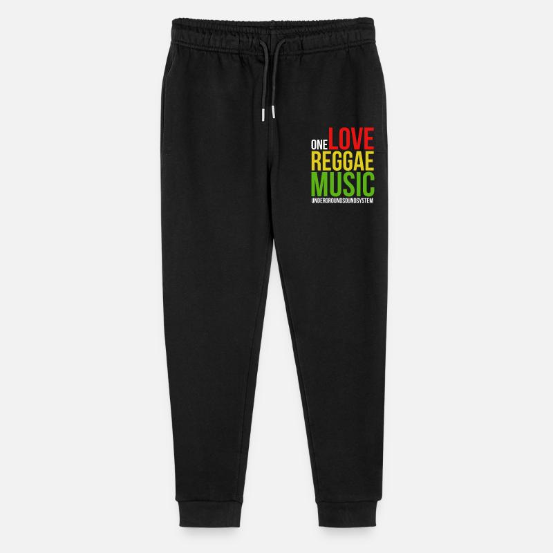 One Love Conception musicale Reggae - Pantalon de jogging bio Mini Mover Stanley/Stella Ado  - noir