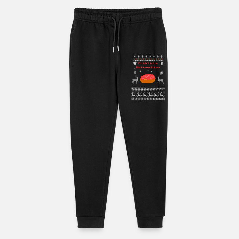 Noël laid Joyeux Noël Mett Meat - Pantalon de jogging bio Mini Mover Stanley/Stella Ado  - noir