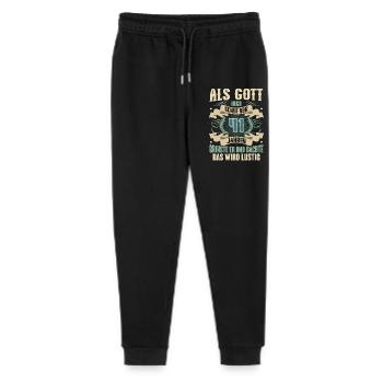 41. Geburtstag Als Gott Mich Schuf Vor - Stanley/Stella Teenager Bio Jogginghose Mini Mover  - Schwarz - Vorne