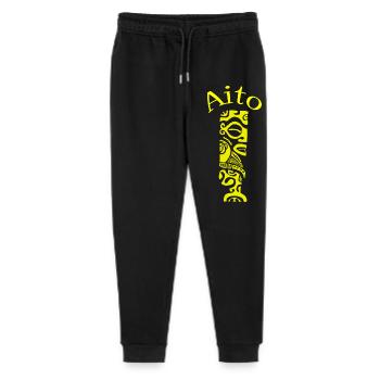 TIKI AITO "YELLOW" - Stanley/Stella Mini Mover Teen Organic Jogging Trousers  - black - Front