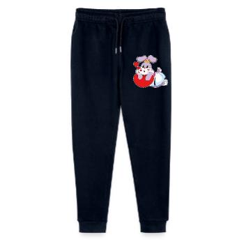 Rabbit Bride Heart Wedding - Stanley/Stella Mini Mover Teen Organic Jogging Trousers  - navy - Front
