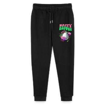 Happy Easter Easter Egg Floral Art - Stanley/Stella Mini Mover Teen Organic Jogging Trousers  - black - Front