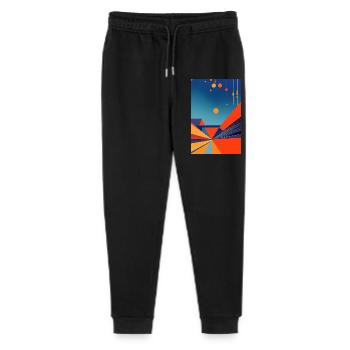 Abstrakte Kunst - Stanley/Stella Teenager Bio Jogginghose Mini Mover  - Schwarz - Vorne