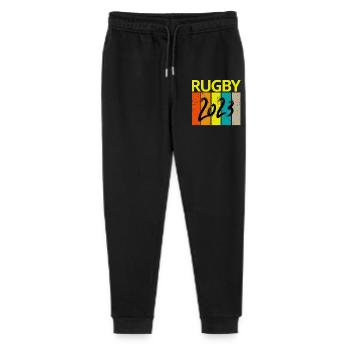 rugby, rugby sport, rugby fan, rugby 2023 - Stanley/Stella Mini Mover Teen Organic Jogging Trousers  - black - Front