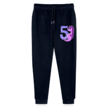 5th Birthday Motif Seahorse - Five Years Old - Stanley/Stella Mini Mover Teen Organic Jogging Trousers  - navy - Front
