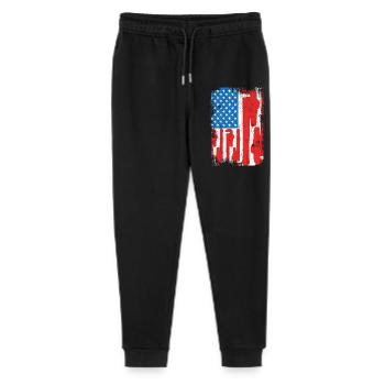 Installer USA Flag - Stanley/Stella Mini Mover Teen Organic Jogging Trousers  - black - Front