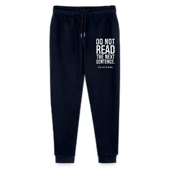 Lies nicht den nächsten Satz lustiges Hemd - Stanley/Stella Teenager Bio Jogginghose Mini Mover  - Navy - Vorne