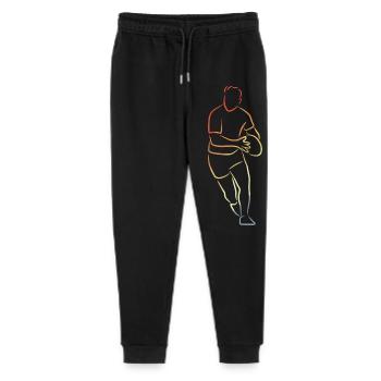 Rugby Player Sketch - Stanley/Stella Mini Mover Teen Organic Jogging Trousers  - black - Front