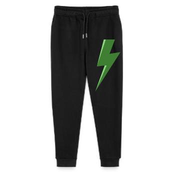Green Lightning - Stanley/Stella Mini Mover Teen Organic Jogging Trousers  - black - Front