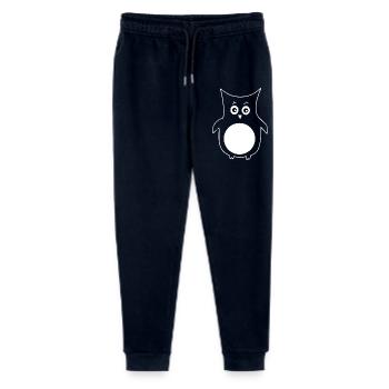 weiße Eule Vogel weiß - Stanley/Stella Teenager Bio Jogginghose Mini Mover  - Navy - Vorne
