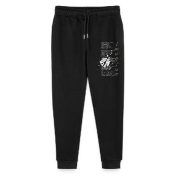 imagine - grafisches Peace-Zeichen und Lied-Text - Stanley/Stella Teenager Bio Jogginghose Mini Mover  - Schwarz - Vorne