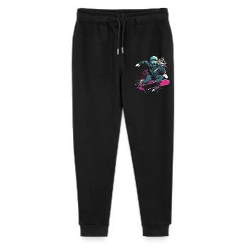 Snowboarder Graphic - Stanley/Stella Mini Mover Teen Organic Jogging Trousers  - black - Front
