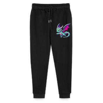 Drache - Stanley/Stella Teenager Bio Jogginghose Mini Mover  - Schwarz - Vorne