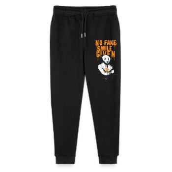 No Fake Smile Polar Panda - Edgy Streetwear Design - Stanley/Stella Mini Mover Teen Organic Jogging Trousers  - black - Front