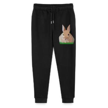 Holly Hase im Grass - Stanley/Stella Teenager Bio Jogginghose Mini Mover  - Schwarz - Vorne